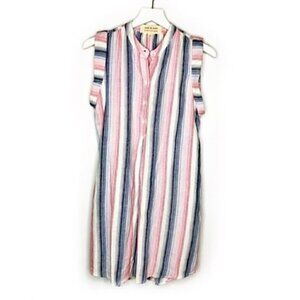 New Cloth & Stone Dress linen blend striped tunic dress